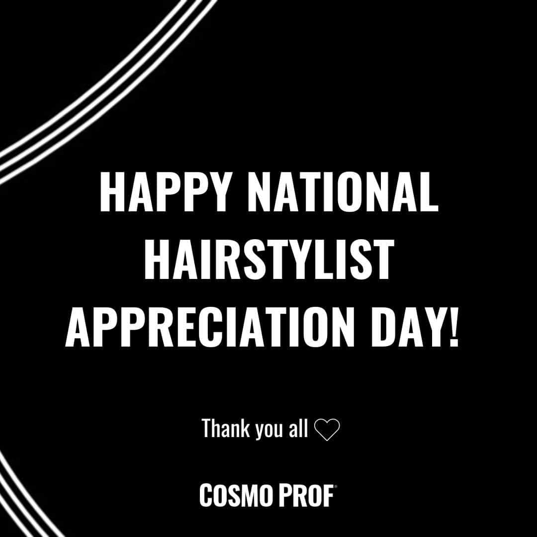 CosmoProf Beautyさんのインスタグラム写真 - (CosmoProf BeautyInstagram)「Happy Hairstylist Appreciation Day! We love and appreciate all of you. Thank you for all that you do ❤️   As thank you for all you do, enjoy FREE live classes this week! Head to the Cosmo Prof website to learn more. 🫶  Love, Your Cosmo Prof Beauty family  #HairstylistAppreciationDay #hairstylist #licensedtocreate #cosmoprofbeauty」4月26日 4時43分 - cosmoprofbeauty