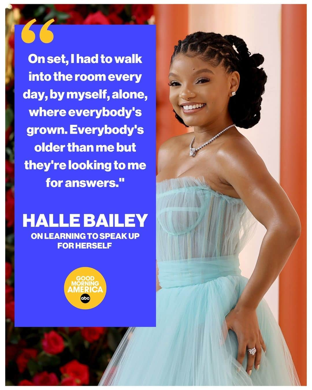 Good Morning Americaさんのインスタグラム写真 - (Good Morning AmericaInstagram)「@hallebailey is opening up about filming "The Little Mermaid" and venturing out on her own in a new interview.  Read more at our link in bio.  #HalleBailey #TheLittleMermaid #Mermaid #Ariel #Actress #Journey」4月26日 5時01分 - goodmorningamerica