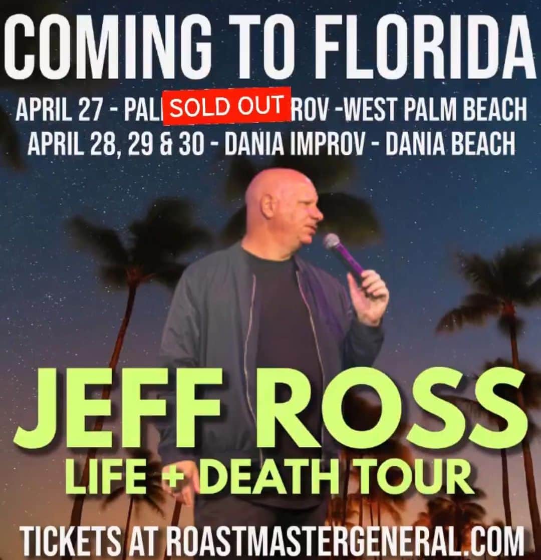 ジェフリー・ロスさんのインスタグラム写真 - (ジェフリー・ロスInstagram)「I’m performing in South Florida all weekend!」4月26日 5時51分 - therealjeffreyross