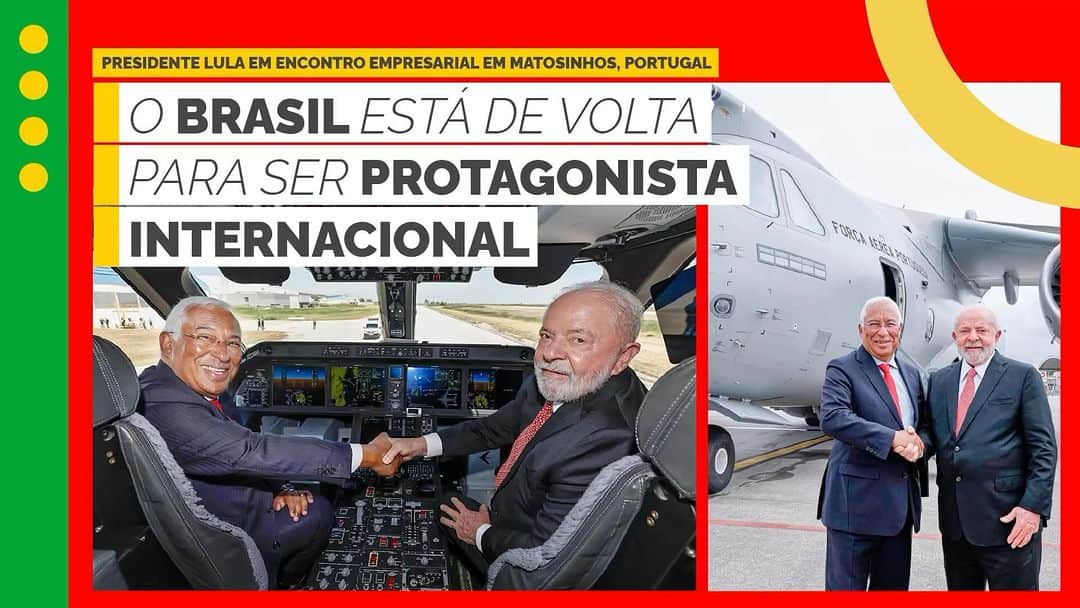 のインスタグラム：「No Fórum Empresarial Portugal-Brasil, em Matosinhos, o presidente @LulaOficial falou sobre o crescimento das economias brasileira e portuguesa, por meio investimentos e parcerias, e reforçou o estreitamento das relações bilaterais: O Brasil está preparado para ser um país grande. O Brasil está preparado para ser um país importante, o Brasil está preparado para voltar a ser um país atraente, e o Brasil quer construir definitivamente políticas de parceria.   🎥 Audiovisual/PR」