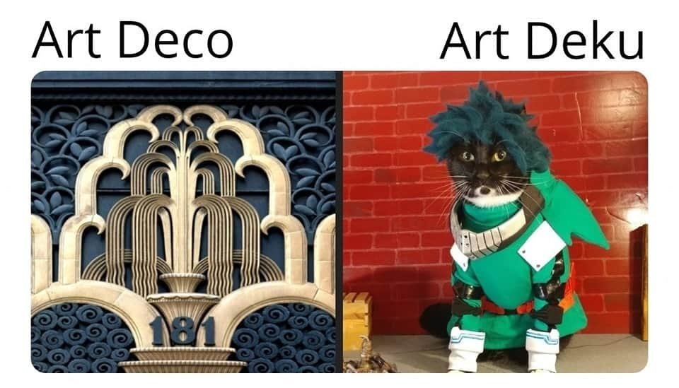 猫コスプレさんのインスタグラム写真 - (猫コスプレInstagram)「Ever have a joke pop in your head that won't leave until you manifest it in meme form?  #artjokes #artdeco #artDeku #myheroacademia  . . . . . #mha #mhamemes #bnha #bnhamemes #deku #izukumidoriya #dekucosplay #mhacosplay #mhafanart #bnhacosplay #bnhafanart #catcosplay #cosplay #cosplayer #cat #catcostume #catsinclothes #petclothes #PetCostume #anime #animememes #jokes #humor」4月26日 6時49分 - cat_cosplay