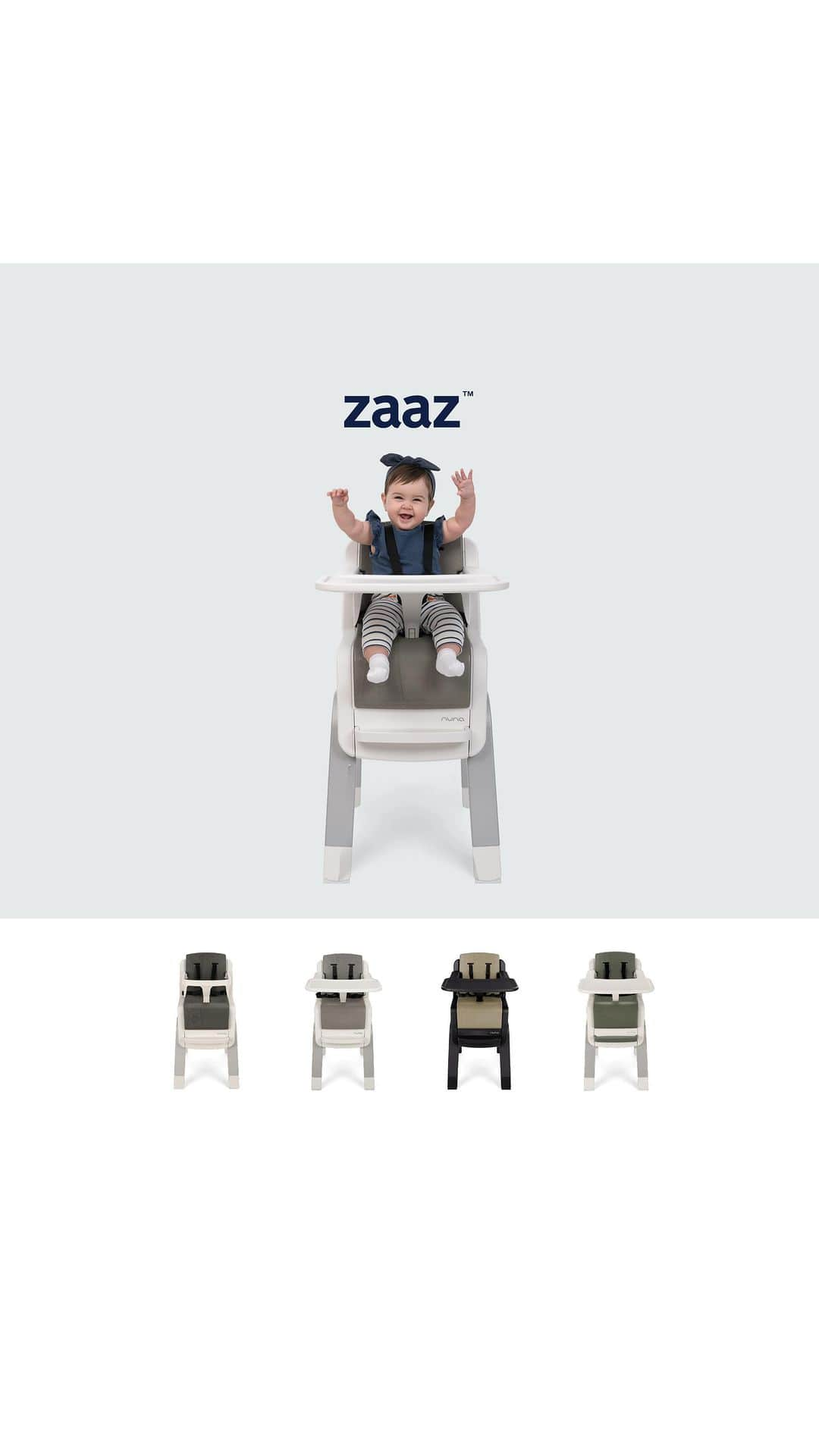 nunaのインスタグラム：「New fashion alert! 📢 Warm welcome to the ZAAZ in Carbon 🤩 Give your little one a seat at the table in a high chair that’ll keep them classy throughout the years 😎 The ZAAZ not only grows with baby, but gives them a timeless seat that’ll suit them throughout each growth spurt 🌱」