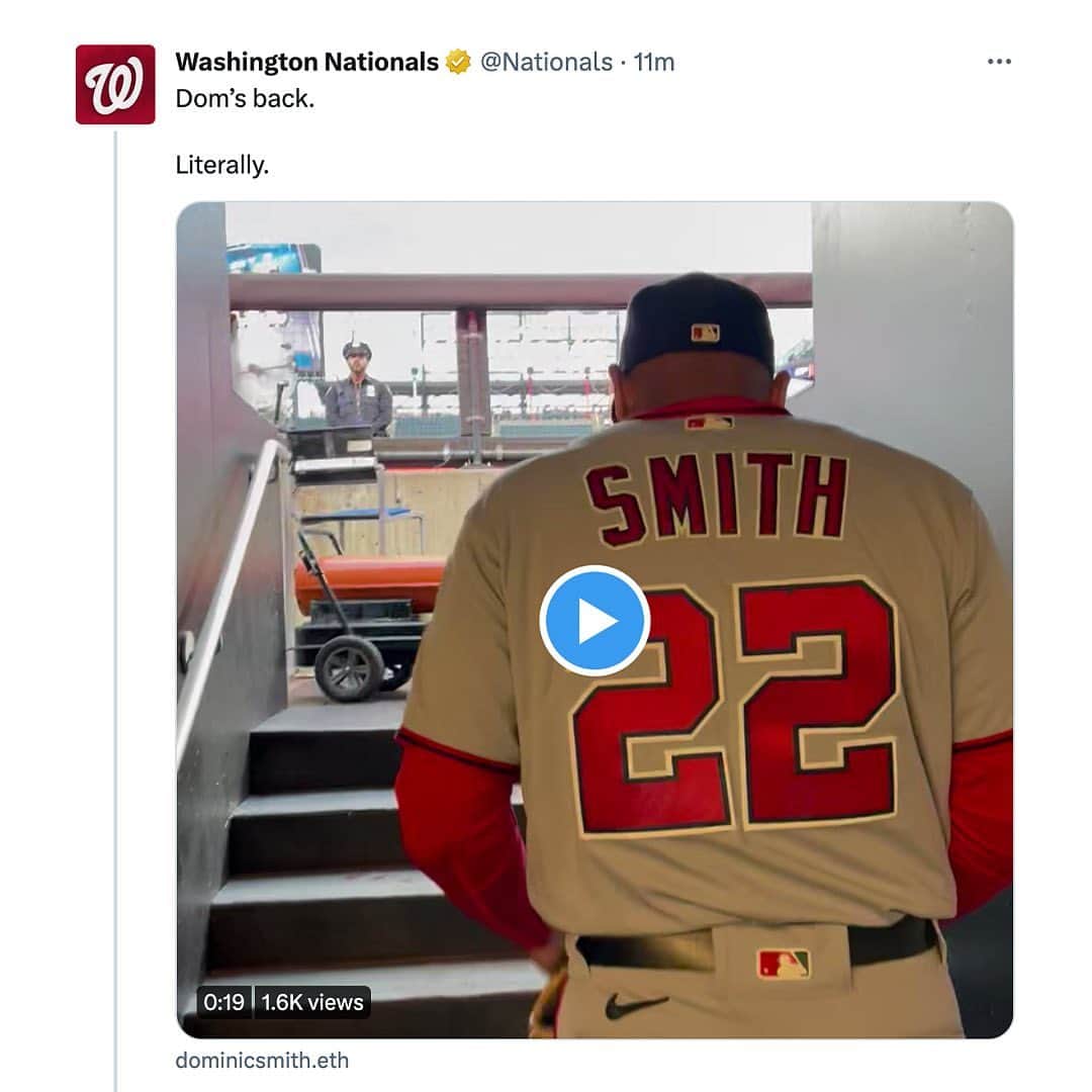 ワシントン・ナショナルズのインスタグラム：「*chris berman voice* BACKBACKBACKBACK」