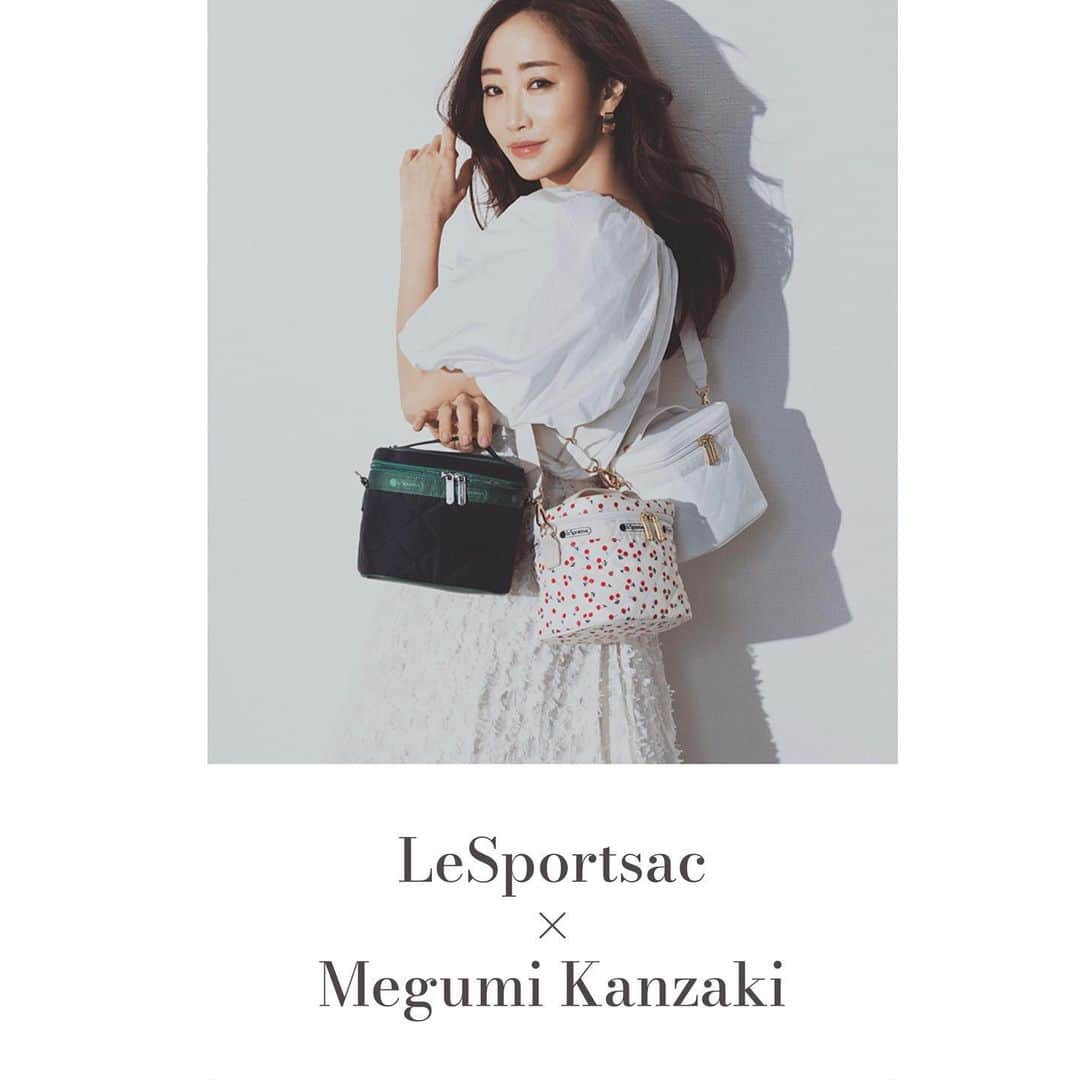 神崎恵のインスタグラム：「・ @lesportsacjapan × @megumi_kanzaki   本日発売開始です🍒🍒🍒」