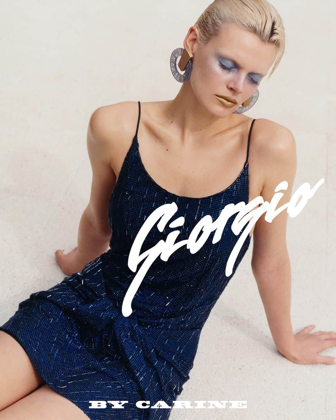 カリーヌ・ロワトフェルドのインスタグラム：「Giorgio by Carine in Ibiza 💫 back to my favorite island for the 2nd edition of my @giorgioarmani project 💕 shot by @benjaminvnuk with make up @petros_petrohilos and hair @shioritakahashi」