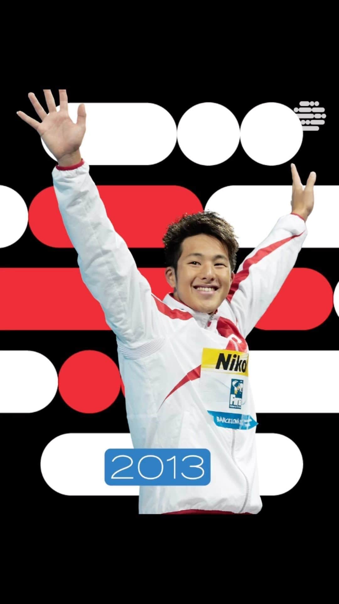 瀬戸大也のインスタグラム：「2013 Seto 👉2022 Seto 🇯🇵 #swimming   Which #Aquatics athlete do you want next? 👀」