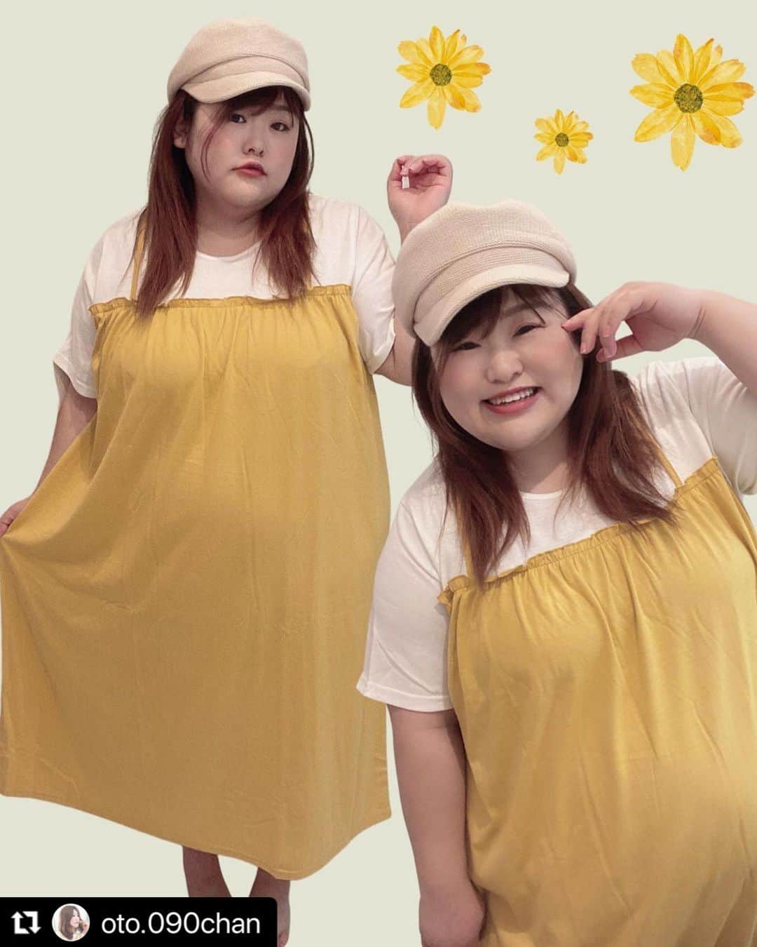 【楽天市場店】ハッピーマリリンのインスタグラム：「. .  \\ ✨✨ #マリ女コーデ ✨✨ // . . . マリリンアンバサダー 〈OTOちゃん @oto.090chan 〉が着る コーディネートのご紹介です🌸 . . 各商品の詳しいレビューは OTOちゃん（@oto.090chan）のアカウントへ飛んで 確認してみてね🦄✨ . . お買い物のご参考になれば幸いです♡ . . ※タイミングによって、  紹介商品が完売してしまっている場合がございます。  ********************************************************  🌷春の新作続々入荷しております🌷 ⏬新作を見るならプロフィールリンクから(｡vωv｡｀)*･°    @happymarilyn_official  ⭐︎★⭐︎只今SALE開催中！ 4/28 10:59 まで⏰⭐︎★⭐︎  ********************************************************  ハッピーマリリンでは M～10L までの幅広いサイズや、 ゆったりとした大きいサイズのお洋服を取り揃えています。  ✨👗あなたにピッタリのお洋服がきっと見つかる👗✨ . . . #ハッピーマリリン #happymarilyn #マリ女1期生 . .」