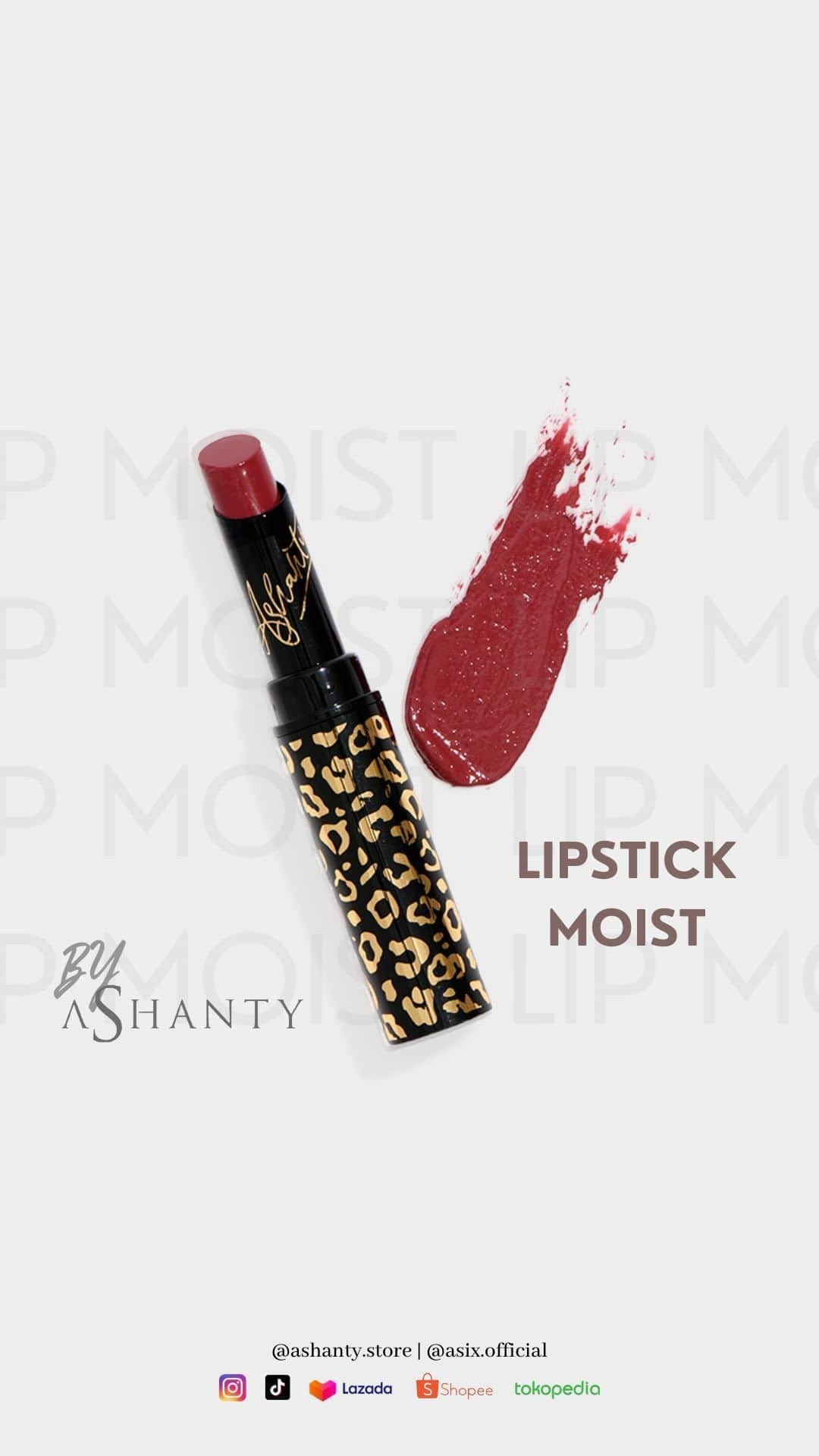 ASHANTY BEAUTY CREAM OFFICIALのインスタグラム：「Hallo ladies, yakin masih gamau coba lip moist by Ashanty? Lip moist ini selain jadi lipstick andalan sehari-hari, bisa juga jadi blush on dan eyeshadow loh! multifungsi banget kan?! 😍💞  Selain itu lip moist by ashanty juga punya banyak kelebihan lainnya yaitu : - Texturenya ringan, lembut, membuat bibir menjadi fresh - membuat bibir lembab - membuat bibir menjadi glossy.   Jadi, tunggu apalagi? yuk buruan checkout sekarang juga! langsung klik link di bio ya💕  #Lipstik #liptint #skincarekorea #skincareindonesia #skincareroutine #skincareartis #ashanty_ash #ashanty」