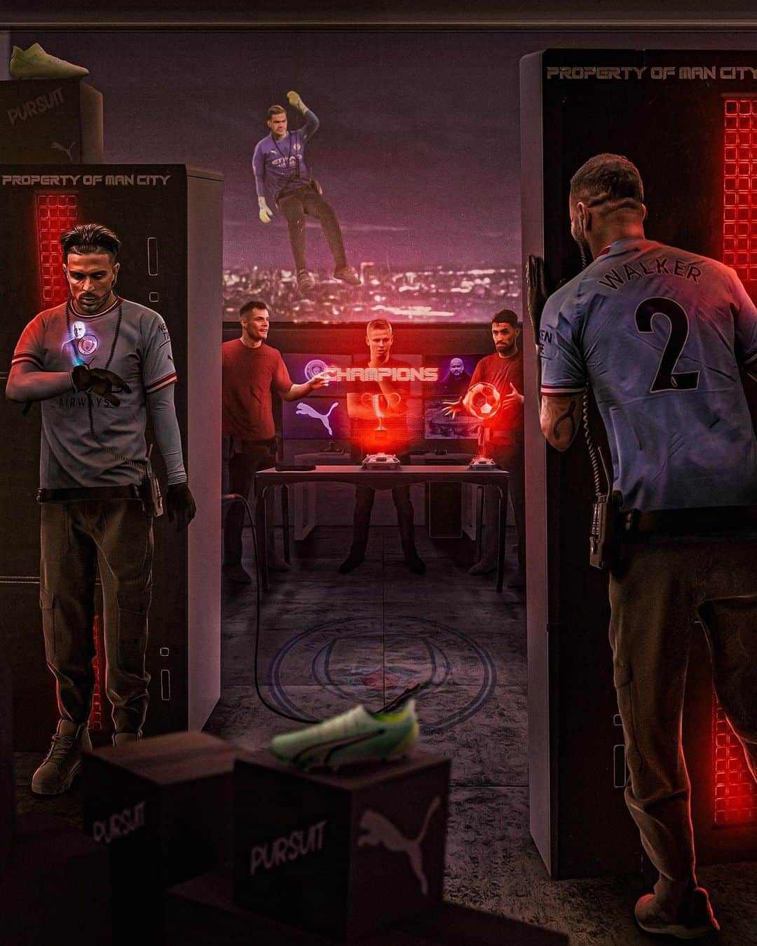 PUMA Footballのインスタグラム：「𝐆𝐚𝐦𝐞 𝐨𝐟 𝐭𝐡𝐞 𝐬𝐞𝐚𝐬𝐨𝐧 🥵 and the intruders want nothing less than @mancity’s trophy 👀」