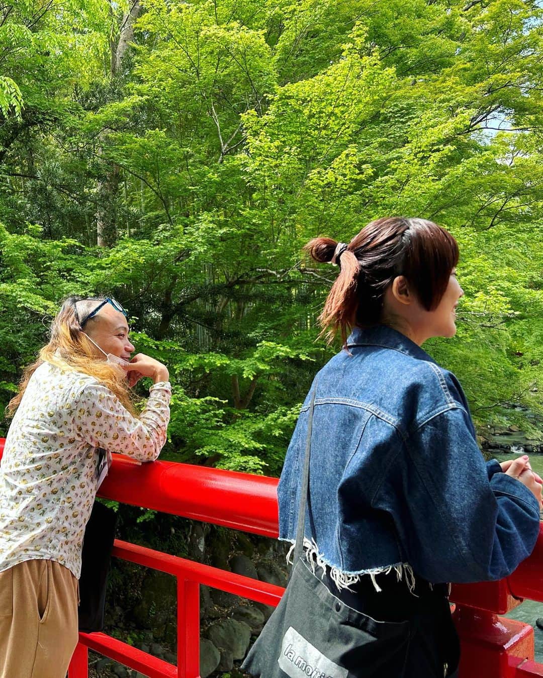 相坂優歌さんのインスタグラム写真 - (相坂優歌Instagram)「. トガラジバスツアー 「気分浄々修学旅行ー伊豆のトガリ子ー」  2日目の写真〜〜〜  浄蓮の滝でパワーいただいたあと、急な階段でみんなに疲労をもたらしたり 修善寺をぐーるぐると巡ったり いちご狩りをしたりして とてもとても楽しかったから、お別れがめちゃくちゃ寂しかったです。  みんなのバスを見送るとき、時間が巻き戻らないかなーとぼんやり考えてて そんなふうに思わせてくれてほんとにありがとねって感謝が ブワーーと溢れました、  またやりましょう、バスツアーでもイベントでもなんでもいいので みなさんに会える機会がほしいです。！ そしてそのときは是非、今回来られなかった方もいらしてください！  そしてそれまでの間 トガラジ復活がいつになるのかはまだちょっとわからないんですけど 時が来たら、またメールでうちらに絡みにきてください❤️‍🔥  #トガリズム #トガラジ #バスツアー #浄蓮の滝 #わさびアイス #修善寺 #伊豆フルーツパーク #いちご狩り #海老名SA #くくる」4月26日 16時43分 - yuuka_aisaka
