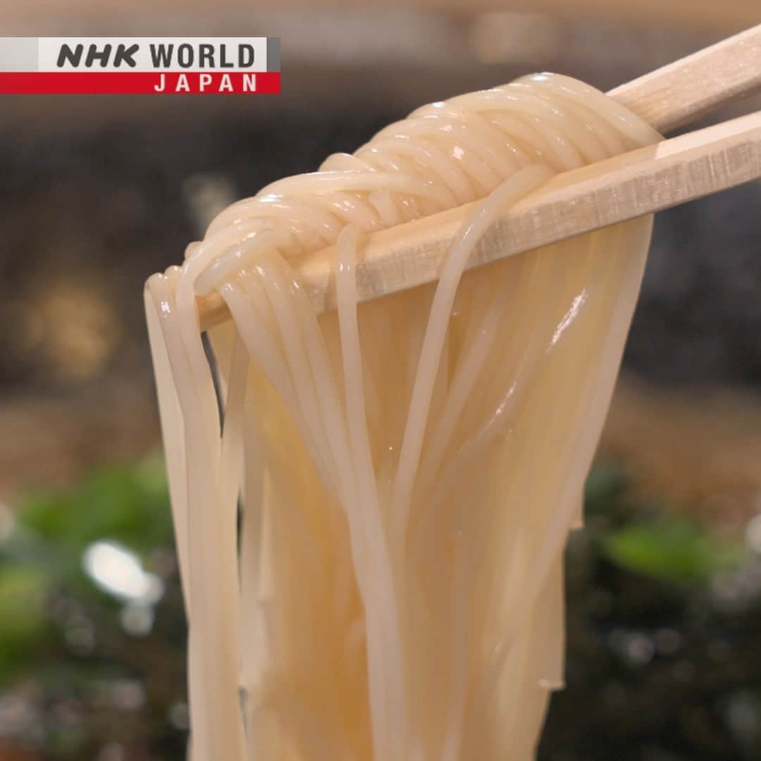 NHK「WORLD-JAPAN」さんのインスタグラム写真 - (NHK「WORLD-JAPAN」Instagram)「Do you know what these are?💭 Traditional Japanese somen noodles hanging out to dry. To be labeled ‘somen’, the noodles must be less than 1.3 mm thick. The thinnest (kamisugi somen) are around 0.4mm with very few artisans having the skills to make them.🍜 Swipe for more.👆 . 👉 See the fascinating process of making thin and springy delicious somen noodles. Watch｜Trails to Oishii Tokyo: SOMEN｜Free On Demand｜NHK WORLD-JAPAN website.👀 . 👉Follow the link in our bio for more on the latest from Japan. . 👉If we’re on your Favorites list you won’t miss a post. . . #somen #素麺 #somennoodles #homare #odamaki #kamisugi #japanesenoodle #makingnoodles #noodleworship #japanesefood #japanesecuisine #noodles #japanesenoodles #nara #japan #nhkworldjapan」4月27日 6時00分 - nhkworldjapan