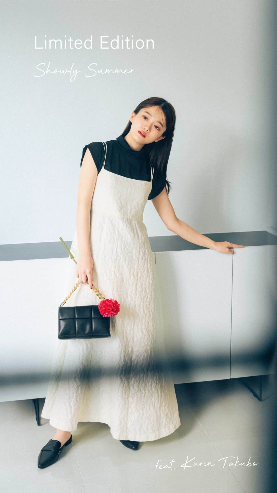 NATURAL BEAUTY BASICのインスタグラム：「Limited Edition ～Showy Summer～ Feat.Karin Takubo   田久保夏鈴さんが着こなすリミテッドコレクションが到着。 視線を誘うブライトカラーに、表情豊かなジャガード、 Itな肌見せを叶えてくれるカットアウトやシアー素材… 夏に向けてお洒落のテンションをUPさせたい今こそ、 華やぎアイテムの力を借りて。   公式オンラインサイトにて プレオーダー受付中✨  5/3(水)～下記店舗にて販売スタートとなります。  ＜取り扱い店舗・オンラインストア＞ 札幌ステラプレイス エスパル仙台 ルミネ大宮 ルミネ池袋 ルミネ荻窪 新宿ミロード 銀座インズ ラゾーナ川崎 ジョイナス タカシマヤゲートタワーモール 阪急三番街 ルクア大阪 京都ポルタ 天神地下街 NBB公式オンラインストア（SANEI bd ONLINE)   #田久保夏鈴 さん #LIMITEDEDITION #限定商品 #限定 #予約 #プレオーダー #パンツ #ワイドパンツ #花柄ブラウス #お出かけコーデ #ギャザーブラウス  #オフィスコーデ #オフィスカジュアル #通勤コーデ #大人可愛い #春コーデ #カラーコーデ #オレンジコーデ #着回しコーデ #きれいめカジュアル #ベーシックコーデ #ベーシック #ナチュラルコーデ #トレンドスタイル #シンプルコーデ #ナチュラルビューティーベーシック #naturalbeautybasic」