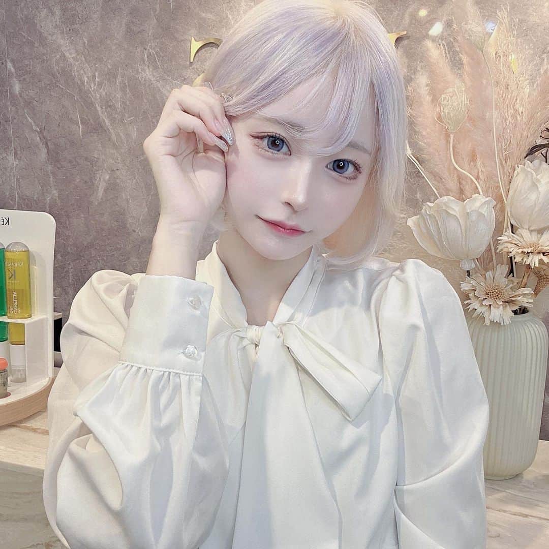 のインスタグラム：「あんじゅさん @lapis_anju  のところでリタッチしてボブにしてきたー❕❕ かるいｲﾒﾁｪﾝ!どうかな、にあう？」