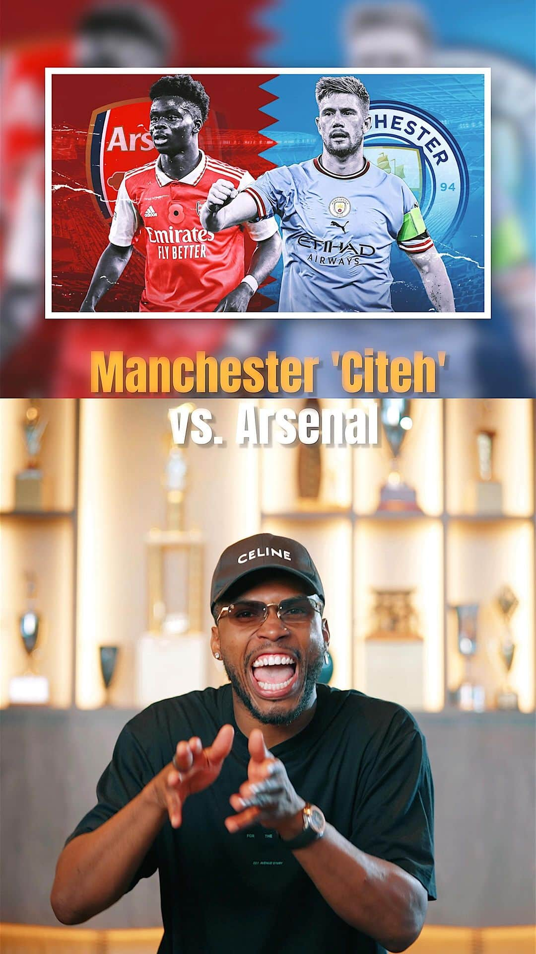 ダニエル・スタリッジのインスタグラム：「Big night in the @premierleague title race! @mancity vs @arsenal. It’s gonna be a spicy one!! Who you got winning? Let me know in the comments #football #futbol #soccer #premierleague #epl」