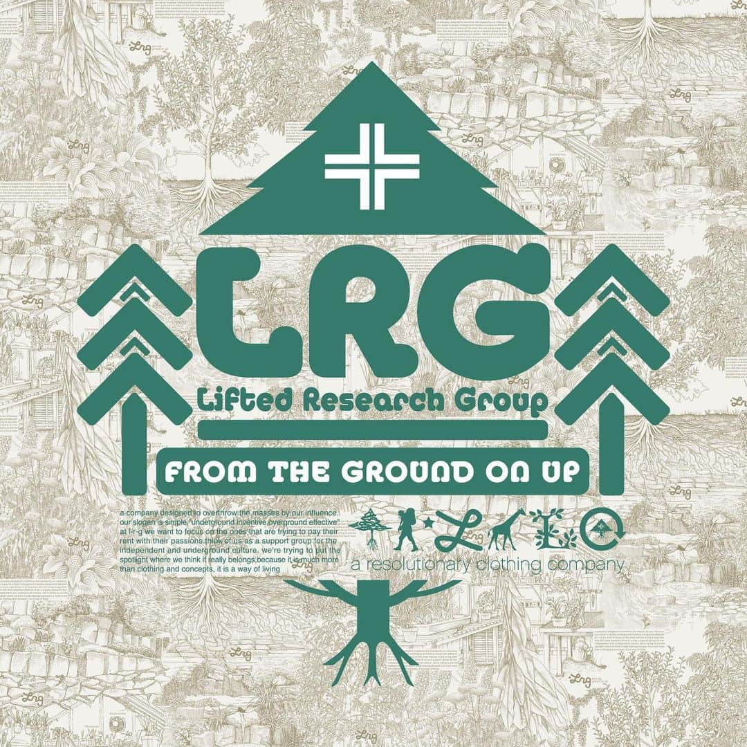 エルアールジーのインスタグラム：「From the ground on up… available today… #lrgclothing 🌍🌱🌿🌲」