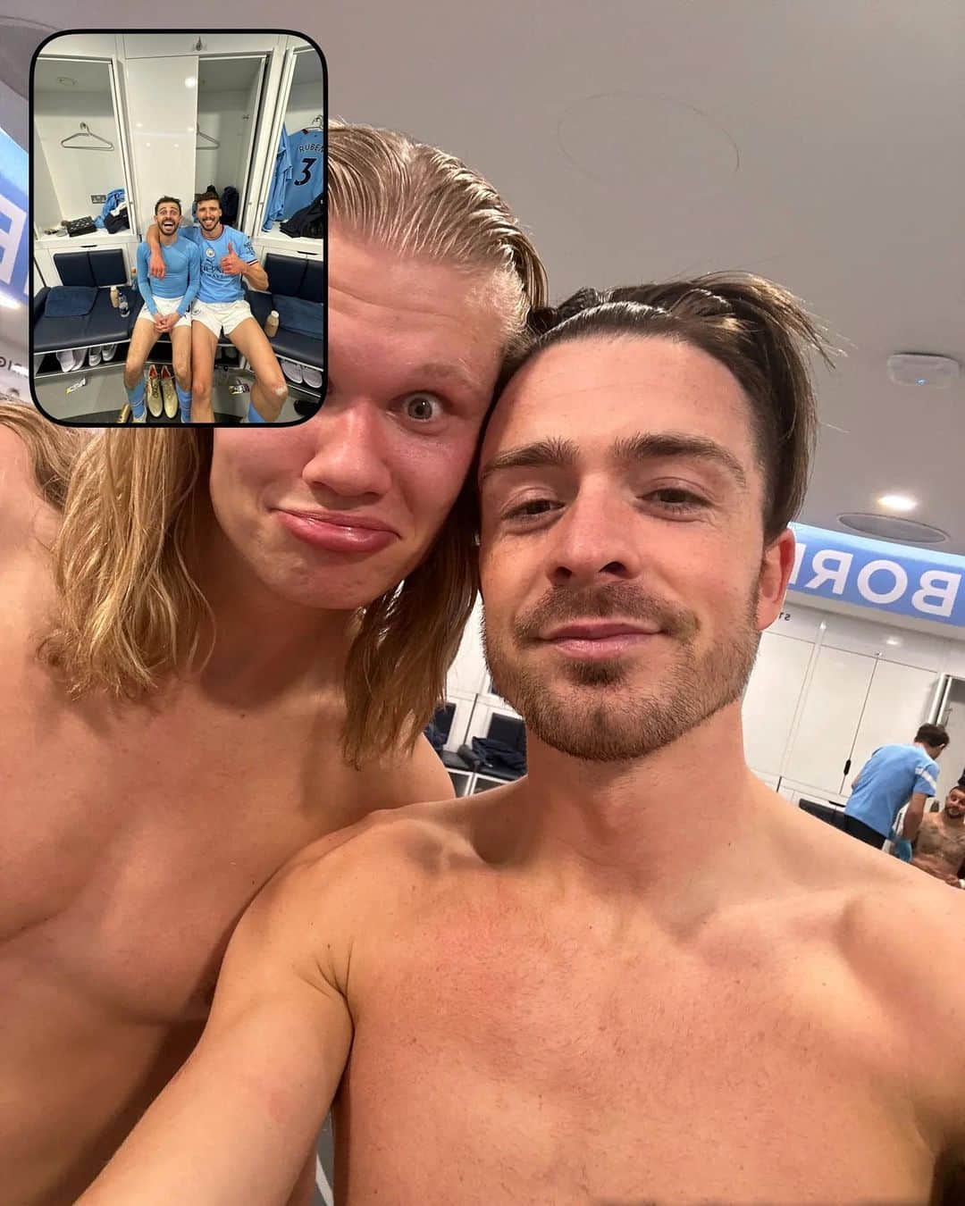 ジャック・グリーリッシュのインスタグラム：「Nights like these at Etihad don’t get much better! A long way still to go!! Cmon the boyssss!!! CITEHHHHHH 💙💙💙」