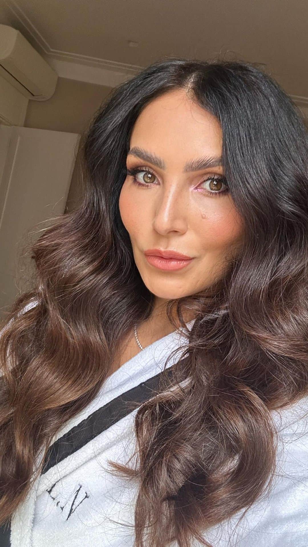 Lalá Noletoのインスタグラム：「Dica para tirar o frizz do cabelo com spray e pincel @mauromarcos 🌟」