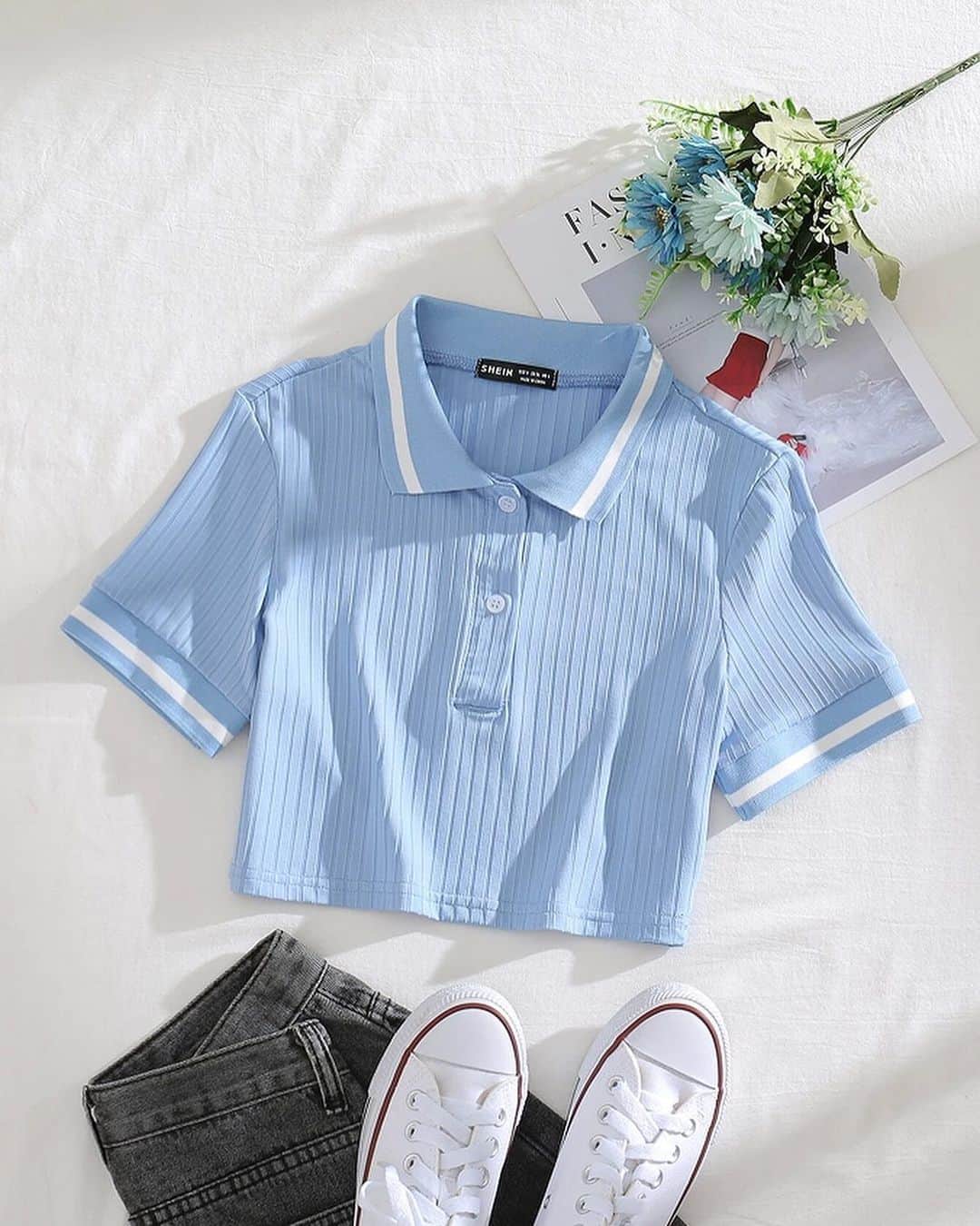 SHEINのインスタグラム：「Step up your prep 🎾👟 Pick your next summer chic fit 👇  🔎2571479 1327229 2414563  #SHEIN #SHEINforAll #SHEINstyle #fashion #chic #OOTD」