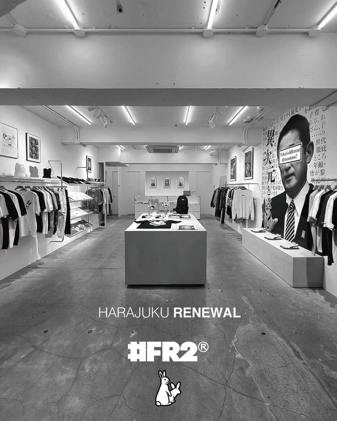 #FR2さんのインスタグラム写真 - (#FR2Instagram)「See u tomorrow!!  6th Anniversary🐇🐇🐇🐇🐇🐇🔥  On Thursday, April 27, 2023, #FR2HARAJUKU will celebrate its 6th anniversary with a renovated reopening.  #FR2 HARAJUKU Opening Thursday, April 27, 2023  2023 / 4/ 27（Thu）に6周年を向かえる#FR2 HARAJUKUがリニューアルオープン致します。  #FR2 HARAJUKU 2023/4/27（Thu） OPEN  #FR2#fxxkingrabbits#頭狂色情兎#FR2HARAJUKU」4月26日 22時20分 - fxxkingrabbits