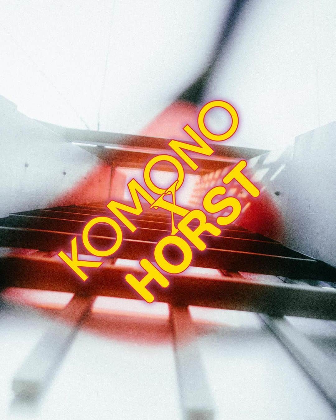 コモノのインスタグラム：「We're thrilled to announce the KOMONO x HORST partnership.  Architecture has always been indispensable to the Horst Arts & Music DNA that's why we’re super excited to present a custom-designed stage called 'Le Soleil Rouge'.  To make this vision a reality, we've teamed up with Bruther, an award-winning architectural practice based in Paris.  Stay tuned for more updates and get a sneak peek of the stage as we get closer to the festival.」