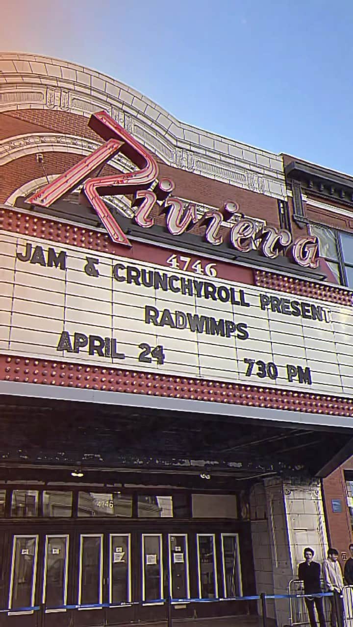 RADWIMPSのインスタグラム：「April 24, 2023 Chicago at Riviera Theatre  #RADWIMPS #NorthAmericanTour2023 #RAD_NAtour2023」