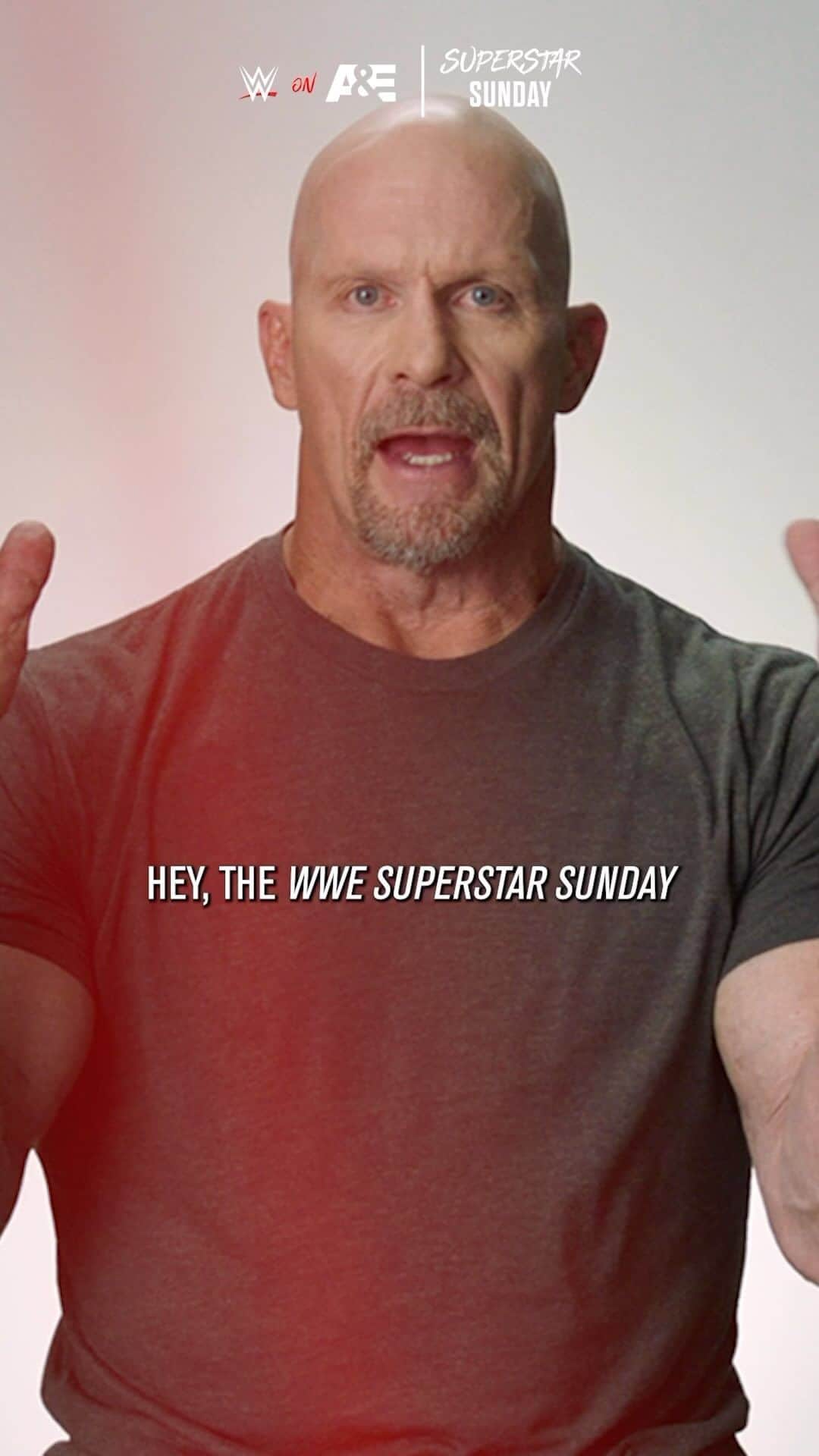ストーン・コールド・スティーブ・オースチンのインスタグラム：「Stone Cold Takes on America season premier this Sunday.  @wwe #superstarsunday @wweonae  @aetv #WWEonAE」