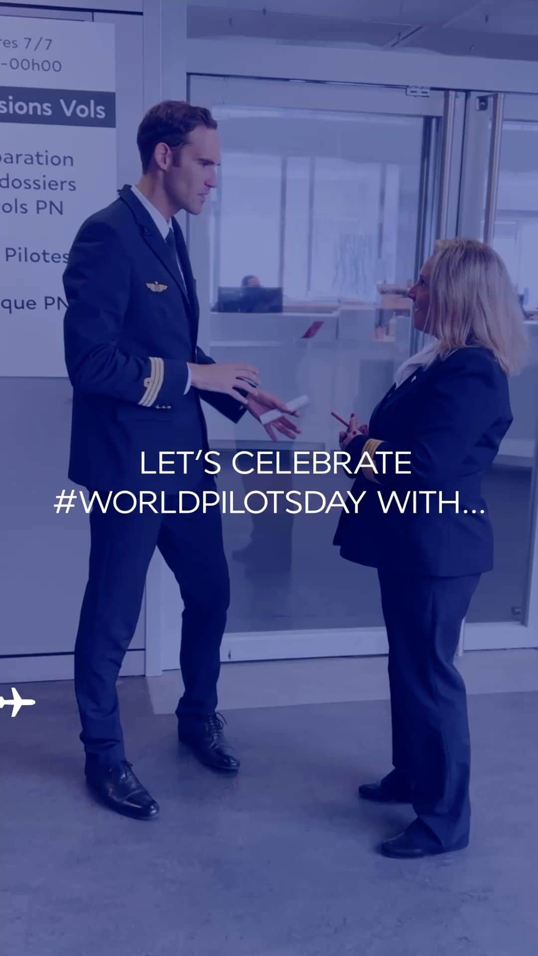 エールフランスのインスタグラム：「Let’s celebrate the #WorldPilotsDay with Alexandra and Antoine 👩🏼‍✈️✈️」