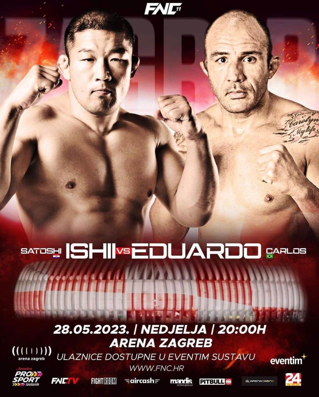 石井慧のインスタグラム：「MMA fight on May 28th @fnc_mma. can’t wait to fight in Zagreb and such big place at Zagreb arena front of Croatian fans. It gonna be memorable fight in my career for sure. I’m going to focus on to show my skills.」