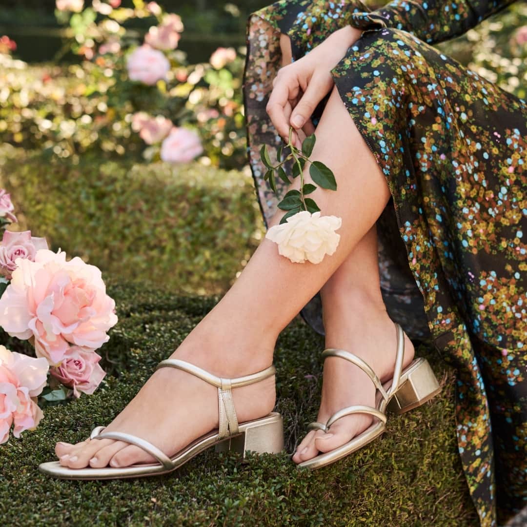 Cole Haanのインスタグラム：「Calli dreaming. Meet the Calli Sandal Collection. A touch of luxury meets three plush layers of cushioning.」