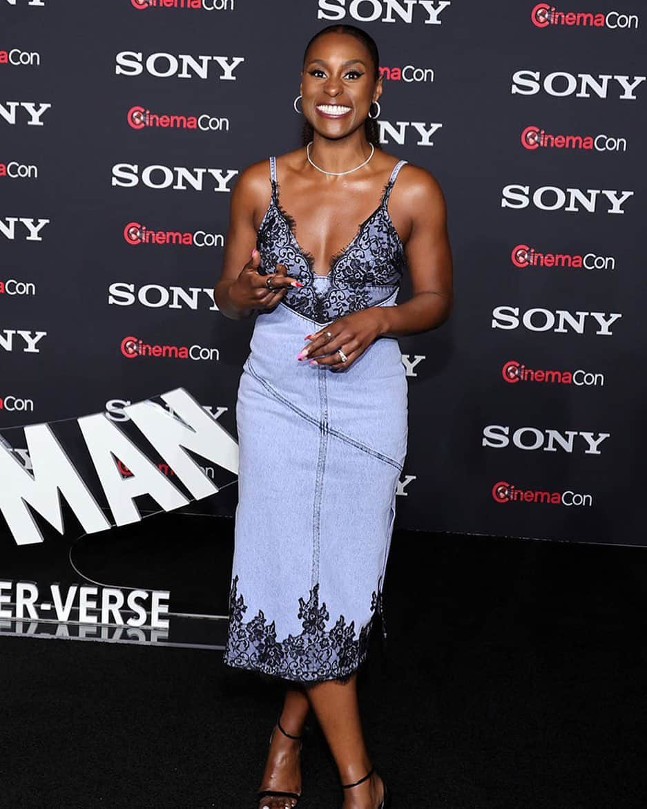 のインスタグラム：「Definitely NOT Insecure! - Confident and beautiful, @issarae stuns in our overdyed denim slip dress」