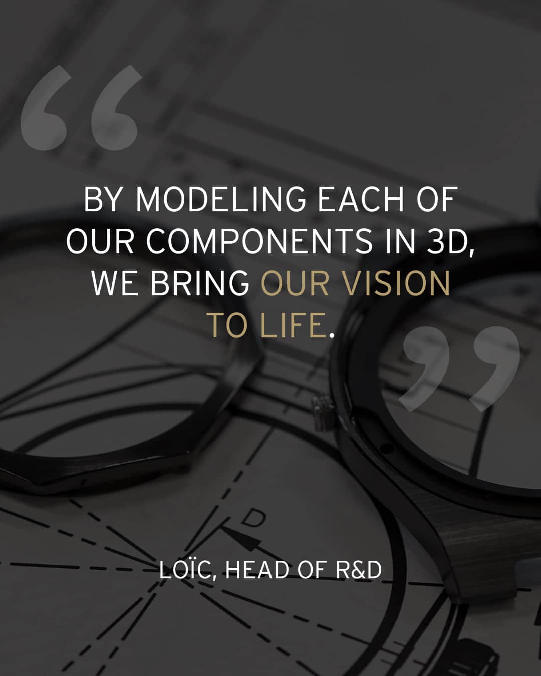 ジラールペルゴのインスタグラム：「We use technology to reach ultimate precision and efficiency. Our engineering expertise ensures that every component is perfectly designed before it reaches actual production. As Head of R&D at Girard-Perregaux, Loïc says :⁣ ⁣ “Before it can become a manufacture movement, the GP01800 is designed by our department. By modeling each of our components in 3D, we bring our vision to life.”⁣ ⁣ We wouldn’t imagine it any other way.⁣ ⁣ This is how we do it.」
