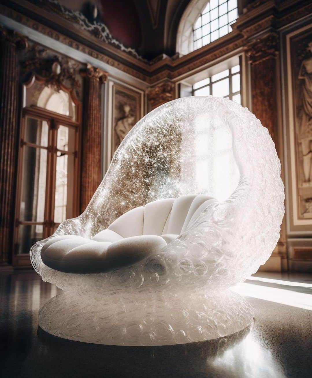 My Interiorのインスタグラム：「Wow, @carlosbannon Introducing Cloud99, featuring our Al-driven AeroCore99™M technology. @carlosbannon groundbreaking furniture collection combines 99% ergonomic air cushions with upcycled plastic and biopolvmers to create the ultimate in comfort, sustainability, and luxury. #interior #interiordesign #chair #comfort #stylish #style #home #homebeautiful #cool」