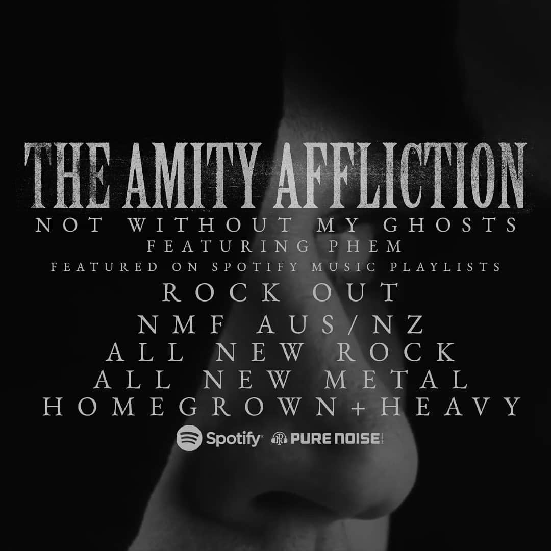 The Amity Afflictionのインスタグラム：「Playlist recap for ‘Not Without My Ghosts’ ft @phem. Keep saving, streaming and tagging us with your own playlists 🤍」