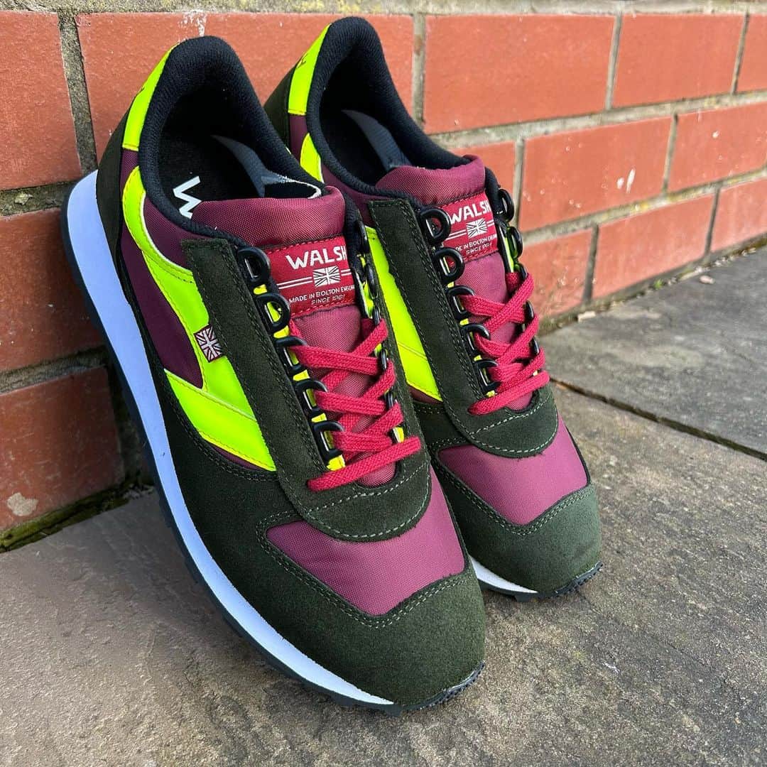 ウォルシュのインスタグラム：「New Season. The European Narrowboat Online Now.  #normanwalsh #britishmade #trainers #sneakers #ukmfg #footwear #shoes #madeinbritain」