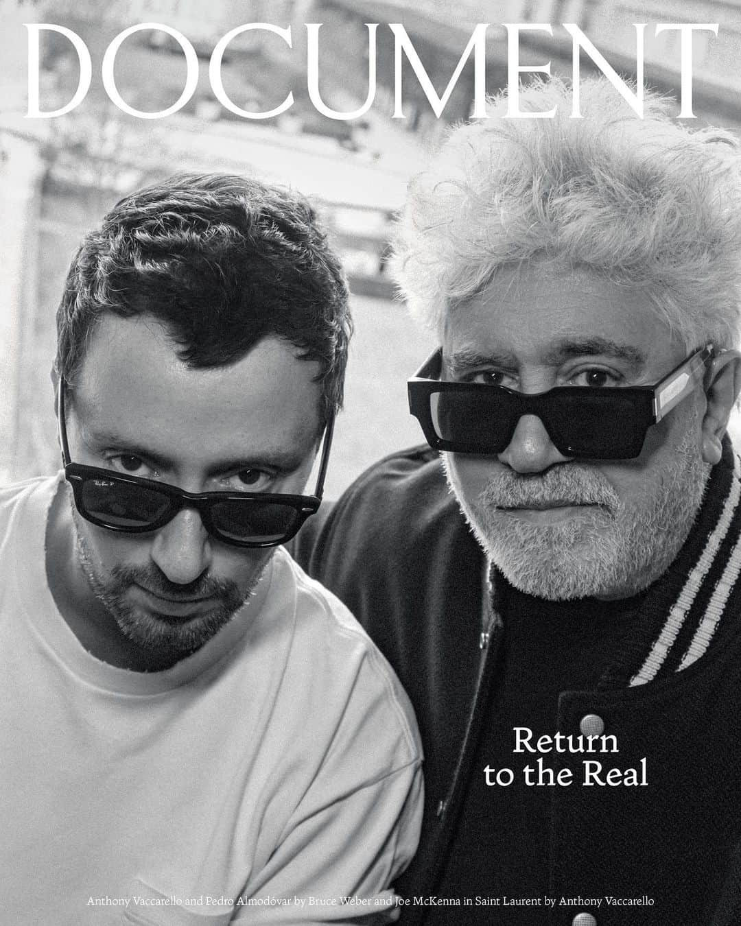 ブルース・ウェーバーのインスタグラム：「A brilliant day in Paris with @anthonyvaccarello and Pedro Almodovar at the apartment of my friends @jacques.grange and @pierrepassebon for Document. Special thanks to the whole team who made it possible.  @documentjournal #PedroAlmodóvar @anthonyvaccarello @ysl Editor-in-Chief @nickvogelson Photography by @bruce_weber Fashion Editor #JoeMcKenna Hair @pawel_solis. Make-up @karinwesterlundd Props Stylist @dimitrilevas Manicure @alexandrajanowski」