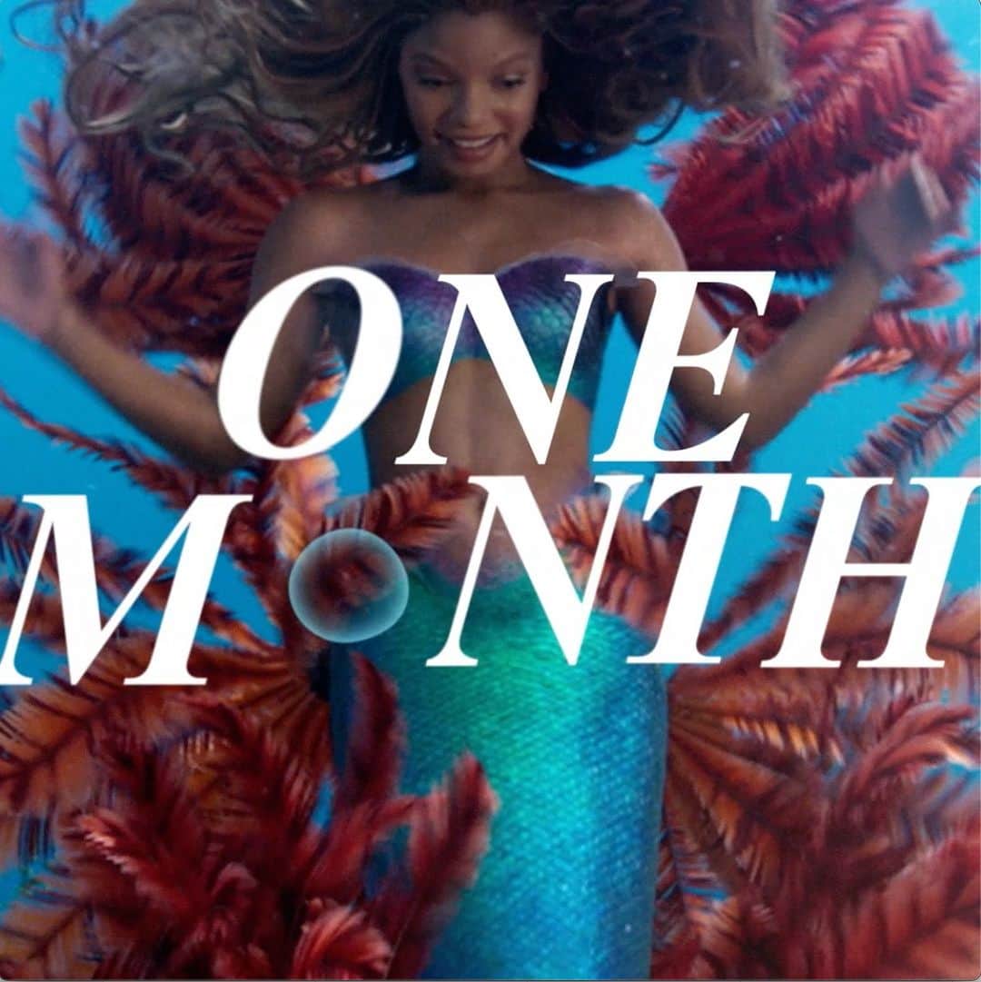 Walt Disney Studiosのインスタグラム：「🫧ONE MONTH🫧 until Disney's #TheLittleMermaid makes a splash in theaters on May 26.   Get tickets now! 🐚 (Tickets at link in bio)」