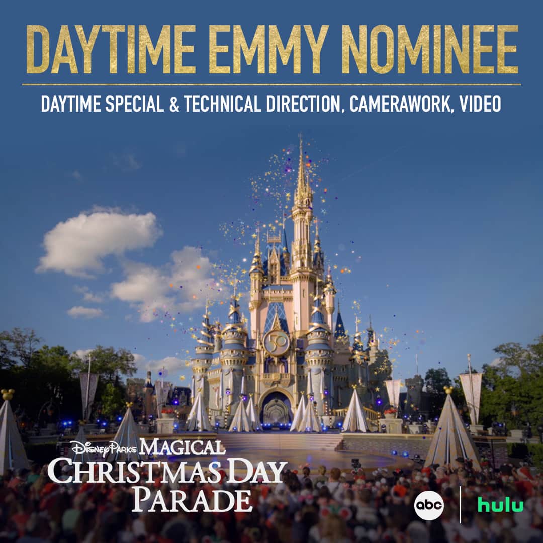 アメリカン・ブロードキャスティング・カンパニーのインスタグラム：「Congratulations to the Disney Parks Magical Christmas Day Parade on its #DaytimeEmmys nominations! ❤️ #DisneyChristmasCelebration @Disneyland @WaltDisneyWorld」