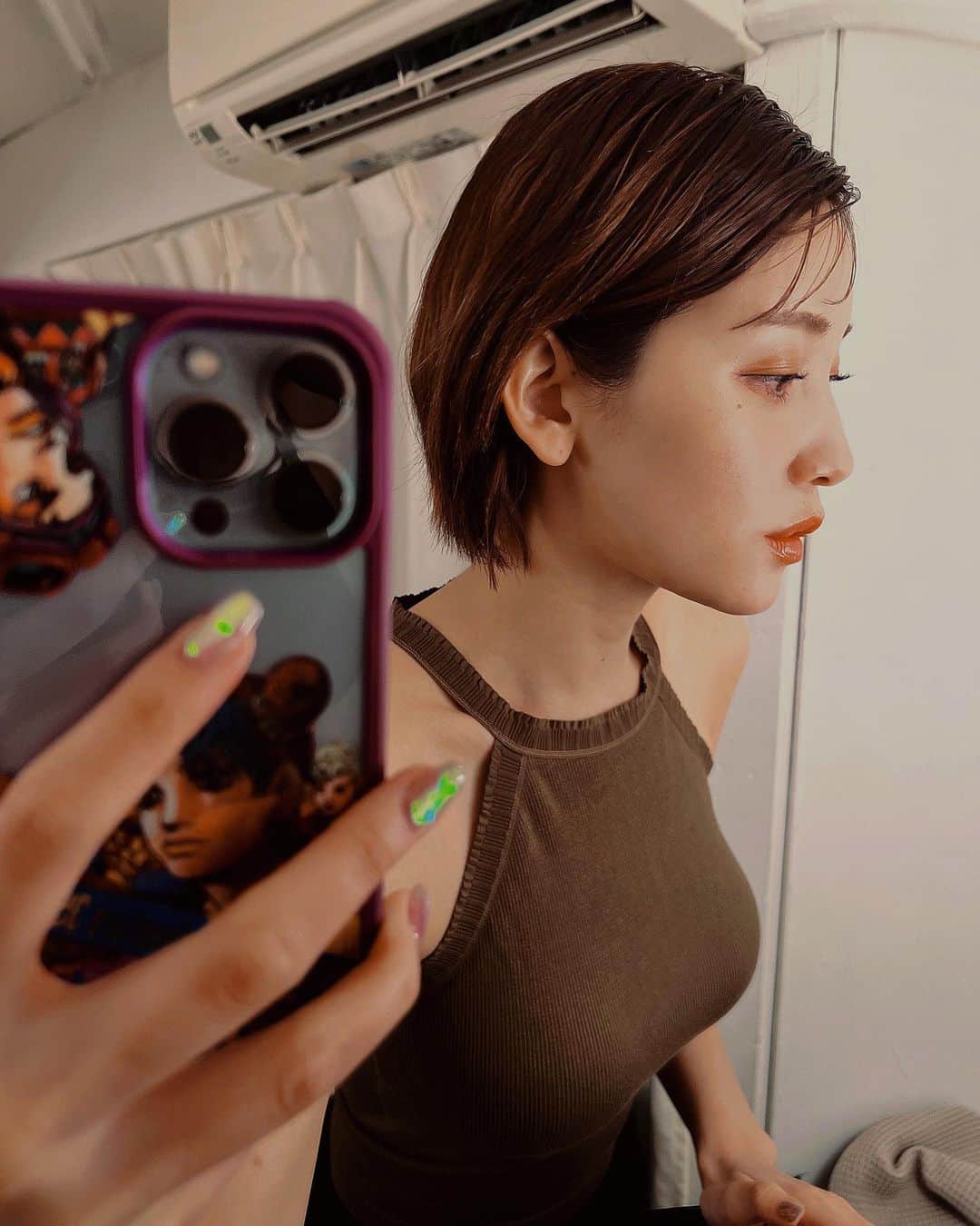 小島みゆのインスタグラム：「おはぴな！ オレンジ系メイク🧡  メイクの色は統一したらキレイ」
