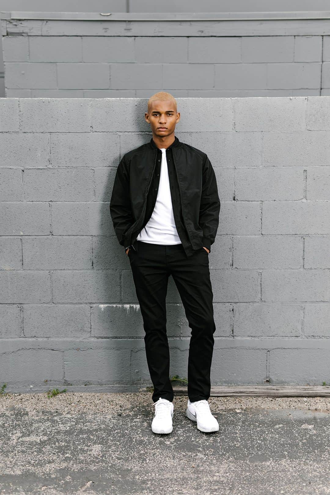 パブリッシュブランドのインスタグラム：「Do it for the contrast.  The Index Nylon Bomber features black tonal ribbing, hidden Publish logo zipper, and a water repellant finish for optimal durability.   Pair with a white Publish Tee and black bottoms for an equally practical and polished look. . . . #publishbrand #todayfortomorrow #publishers #minimalistwardrobe #capsulewardrobe #wardrobeessentials #timelessfashion #effortlessstyle #styletip #mensjacket #mensjackets #bomberjacket #crewnecksweater #blackjacket #jacketbomber #mensstreetwearfashion #mensstreetwearcollection #mensstreetwear #menswhitetee #mensblackpants #mensjoggers」
