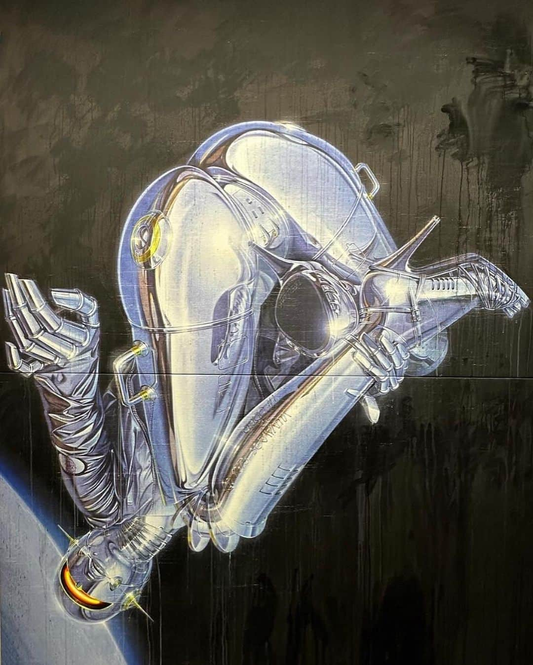 平宮博重さんのインスタグラム写真 - (平宮博重Instagram)「空山基 / Hajime Sorayama 「Space Traveler」  オープニングレセプションにお邪魔してきました。  世界の空山さんにお会いできてとても感激だった。  それから日本に帰ってきてお会いしたかった方の1人、NumeroTokyo編集長のアコさんとも久しぶりに再会できて、そして何だかちょっぴりゆっくりお話する時間もあって。。  エキシビションの後、一緒に行った友人ジュエリーデザイナー芳子ちゃんとお茶して帰ってきました:)  @hajimesorayamaofficial  @nanzukaunderground  @numerotokyo  @akoakotanaka  @yoshikokajitani  #art #spaceyworld」4月27日 7時49分 - hiroshige_narimiya