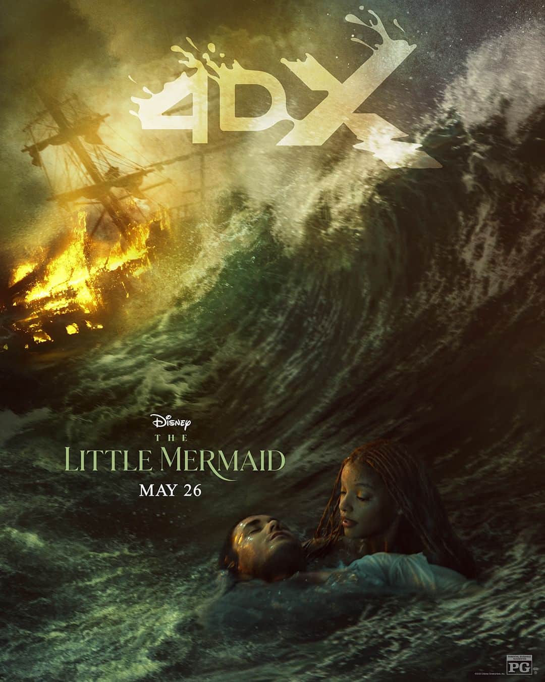 Walt Disney Studiosのインスタグラム：「Check out the @4DXUSA exclusive artwork for Disney’s #TheLittleMermaid and on May 26 dive into a world of music and wonder with 4DX! Tickets on Sale Now, feel it in 4DX!」