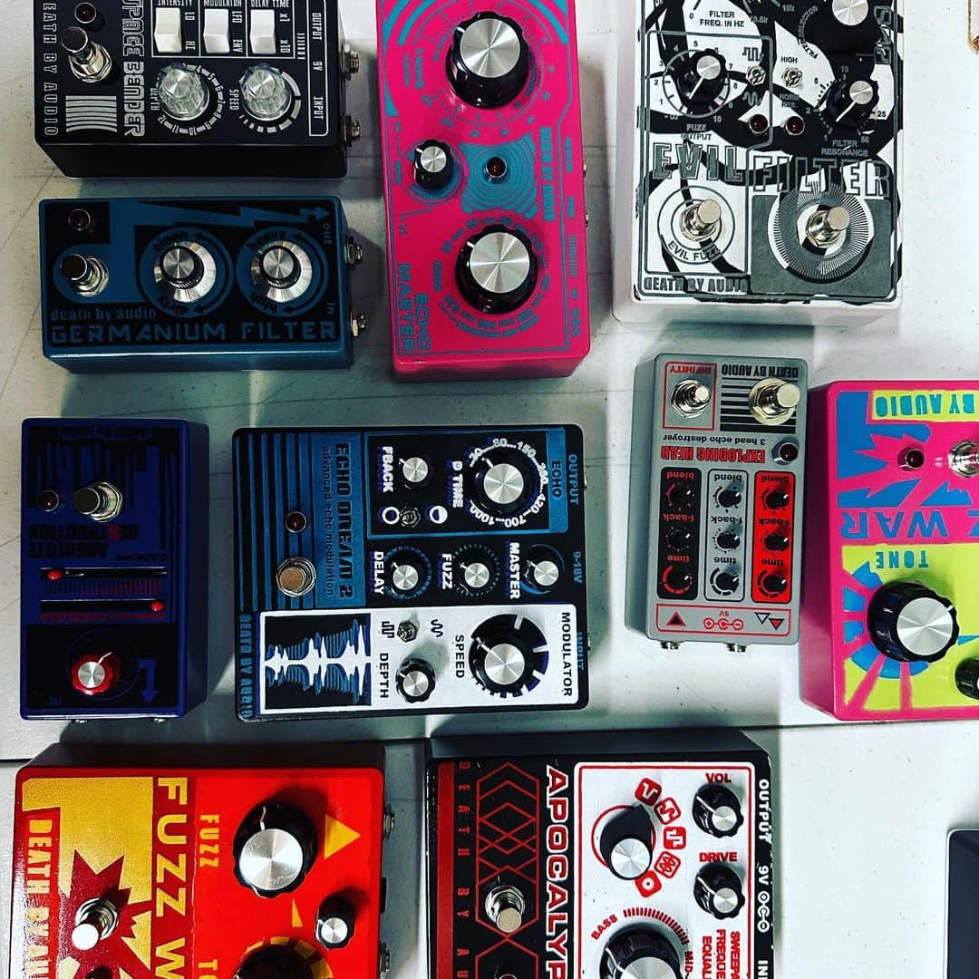A Place to Bury Strangersのインスタグラム：「Some special pedals we’re bringing to @mohawkaustin for @levitation Austin Psych Fest tomorrow!!! First come, first serve!!! See you tomorrow everyone!」