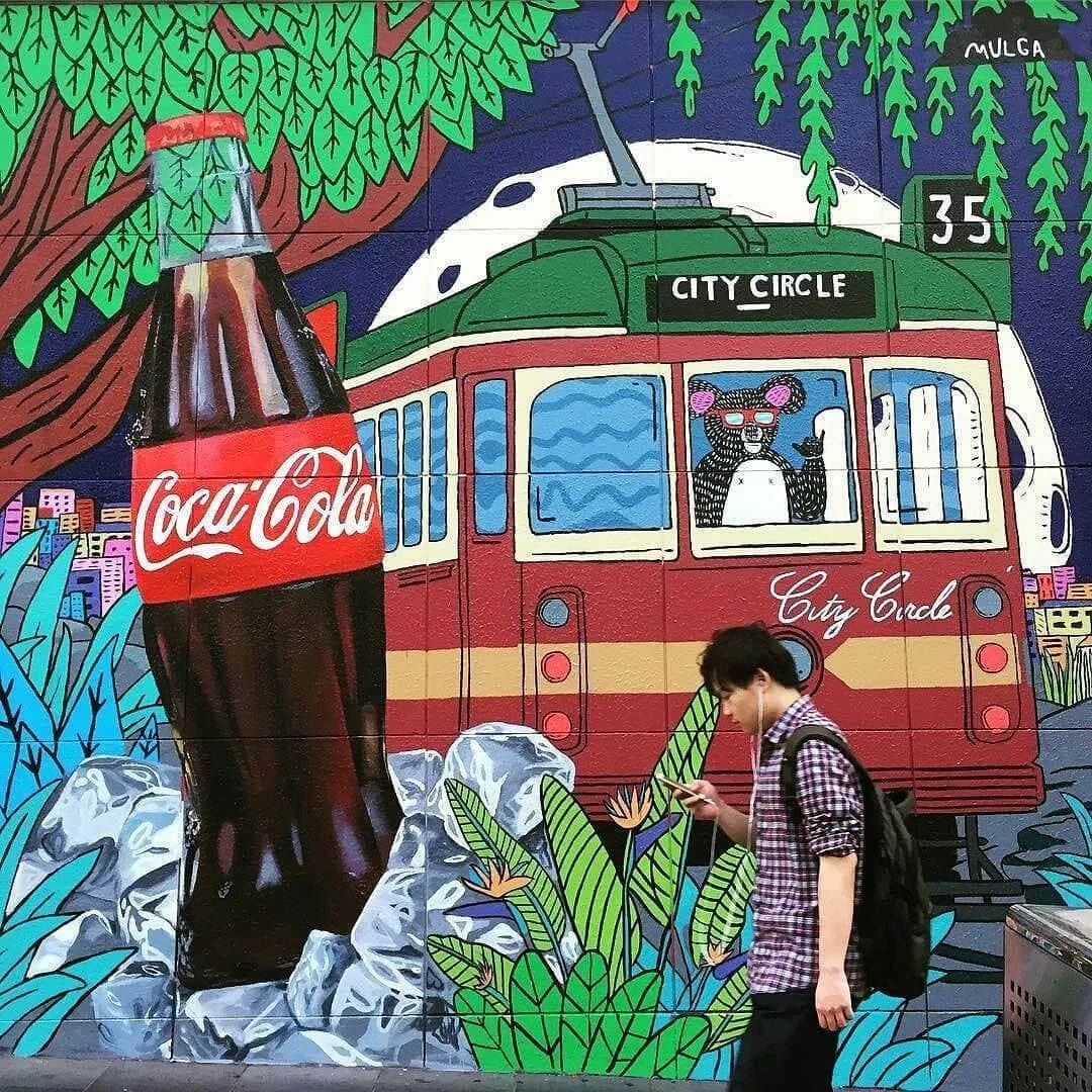 MULGAさんのインスタグラム写真 - (MULGAInstagram)「Throwback to some fun collabs with @cocacolaau⁣ ⁣ #mulgatheartist #realmagic」4月27日 9時14分 - mulgatheartist