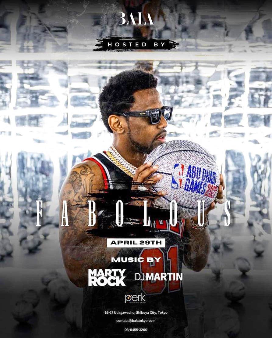 ファボラスのインスタグラム：「S A T U R D A Y -  4 . 2 9   T O K Y O ,  J A P A N   B A I A   Japan I’m on the way… Been a minute so we gon have a good time!!Come turn up wit us at @baia.shibuya 🇯🇵」
