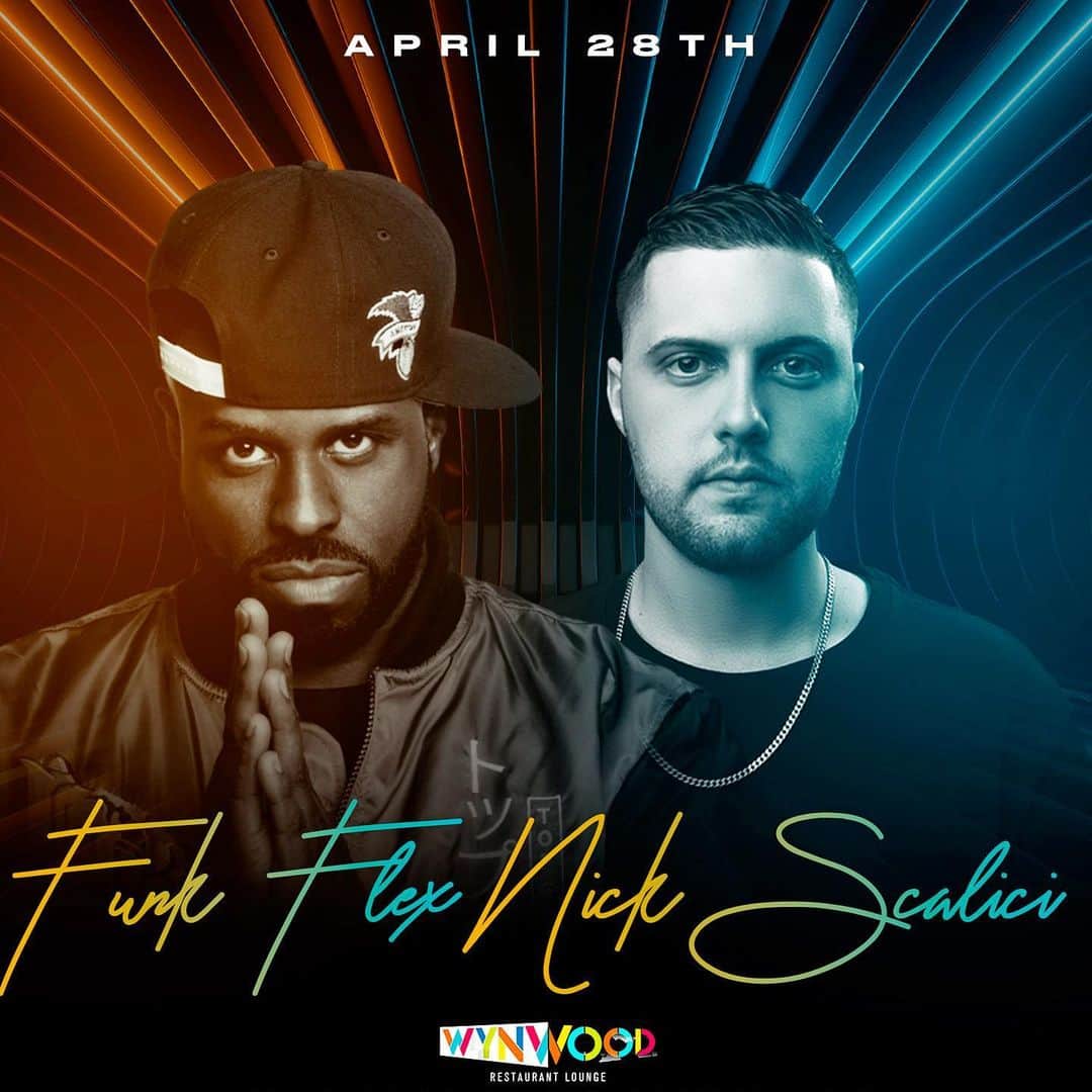 ファンクマスター・フレックスのインスタグラム：「I HOPE YALL READY BECAUSE IM READY! FUNKFLEX ON THE SET! @wynwoodrestaurant   BIRTHDAY VIP ACCESS? @wynwoodrestaurant @joejaxson @feverrecords   BOOKING FUNKFLEX: LITDIGITALDJS@GMAIL.COM」