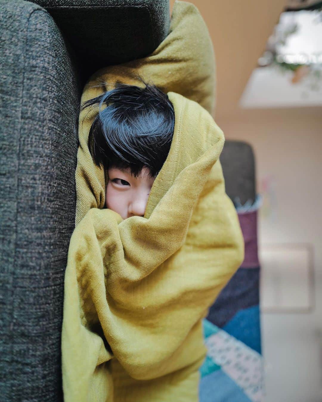 花盛友里のインスタグラム：「楽しみにしてたやつ届いた🤍 @hippopotamus_japan のタオルケット🦛🌈  朝起きたらしばらくソファで丸まるのが習慣の我が子たち。 いつも小さいスロウで取り合いになるので大きいの欲しかったんだー！ 本当フワフワ気持ち良くて地球にも優しくて、ソファの色とも合うし、みんなで入っても十分な大きさでまさに探してたやつー！  宝物が増えました🤍  息子気に入ったみたいでベットにも持ち込んでた😌」