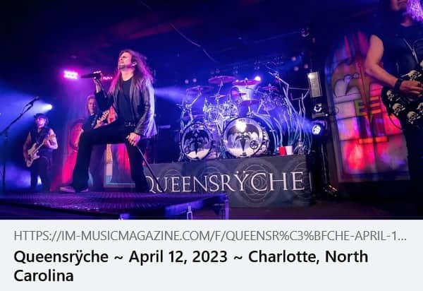 Queensrycheさんのインスタグラム写真 - (QueensrycheInstagram)「Thanks go out to Daphne McKinney of @immusicmagazine for her review and cool photos from our show at @fillmorenc in Charlotte, NC: "Queensryche just wrapped up The Digital Alliance Tour. The tour, which began on March 3rd in Orlando, saw the band covering tons of U.S. stops before finishing up on April 16th in St. Petersburg, FL. Queensryche brought along legendary guitarist Marty Friedman as well as Bay-area thrash metal band Trauma to open their shows at every stop.   When the guys rolled into The Underground in Charlotte, NC back on April 12th they were met with a full crowd of very excited fans awaiting the show. When it was time for Queensryche to finally hit the stage, a recording of Pantera's "Walk" starts playing, which immediately sent the crowd into an uproar with a sea of head banging. The guys came out on stage fist bumping fans and dove straight into "Behind The Walls" off of their most recent album Digital Noise Alliance. Queensryche would play a few tracks off the latest album, but much to the delight of fans, also included a lot of classic tunes. Some they hadn't been playing much until recently. Their encore included "Deliverance" off of 1984's The Warning and finished up with the full 9-minute plus epic track "Roads to Madness." An absolutely incredible night start to finish." Interview link: https://im-musicmagazine.com/f/queensr%C3%BFche-april-12-2023-charlotte-north-carolina #queensryche #review #showreview #northcarolina #dnatour」4月28日 1時30分 - queensrycheofficial