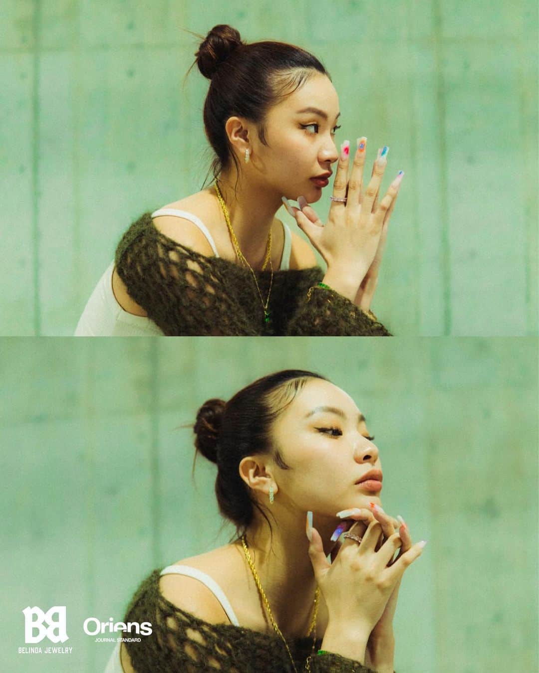 のインスタグラム：「⚡McGuffin Street News⚡  BiBi BELINDA X Oriens JOURNAL STANDARD  別注アイテム４型をローンチ  @belindajewellry X @oriens.js collaboratin exclusive Item.  @bibiyua が手掛ける、AS YOURSをコンセプトに、年齢やスタイル、性別など関係なく他人に捕わない、自分らしいジュエリーの付け方を提案するハンドメイドジュエリーブランドとのコラボレーションアイテムをローンチ。  今回ビジュアルlookにて着用している @allergy0111 の新作アイテムも同時発売。  GW POPUP TOUR!! 発売に伴い、GW期間5/2-5/6 の5DAYPOPUPを@oriens.js 下記店舗にて開催。  ・5/2-3 Oriens HEPFIVE大阪店&AFTER PARTY at @rockstarhotel ・5/4-5 Oriens 名古屋店【BAYCREW'SSTORE】 ・5/6 Oriens 新宿ルミネエスト店  popupを記念して、5/5の名古屋店popupでは店内にてDJイベントも開催。 又POPUP初日5/2には大阪@rockstarhotel にてAFTER PARTYを行います。  SP特典 コラボレーションアイテムご購入でbibiyuaとの写真撮影。  #BiBiBELINDA #Oriens #BiBiYUA」