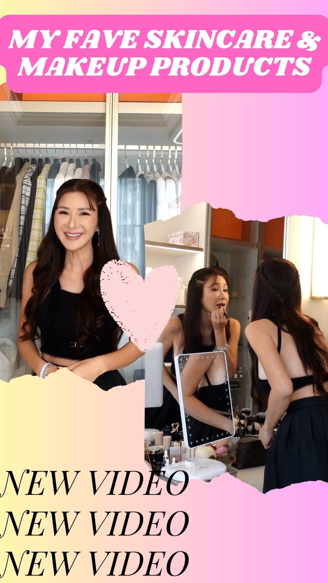 ジェイミー・チュアのインスタグラム：「Welcome to my Glam Room my lovelies. In this video, glam room tour, a tiny adjoining wardrobe and my super organised life of vanity, skincare, makeup 💄 everything a girl wants to know, now live on my YouTube Channel.💋(link in bio)」