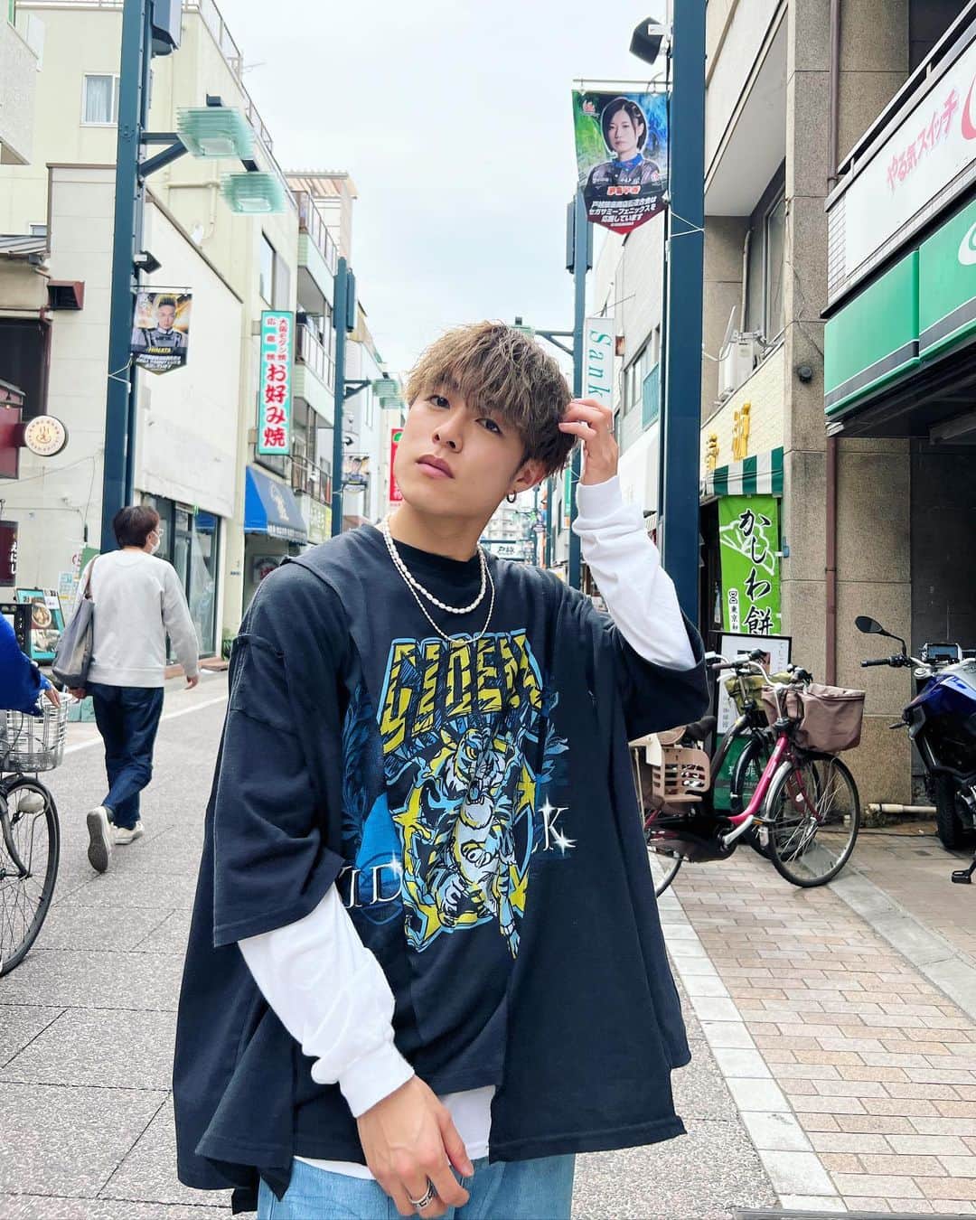 かっくんのインスタグラム：「・ 関東で1番長い商店街最高に楽しかった！！ 目合った人はいいねしてね🥱」